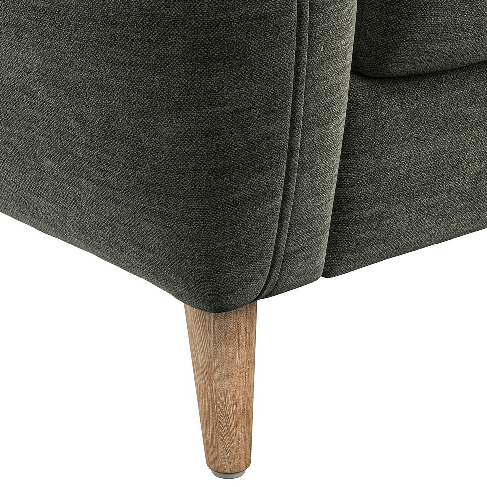 Zara 3 Seater Sofa in Canna Dark Green Fabric 8