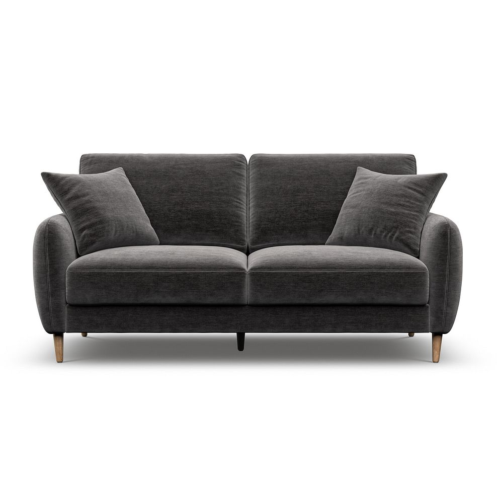 Zara 3 Seater Sofa in Canna Dark Grey Fabric 2