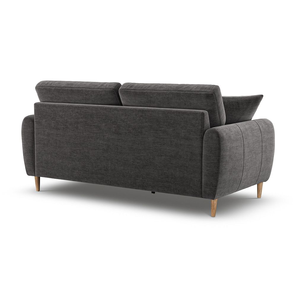 Zara 3 Seater Sofa in Canna Dark Grey Fabric 3
