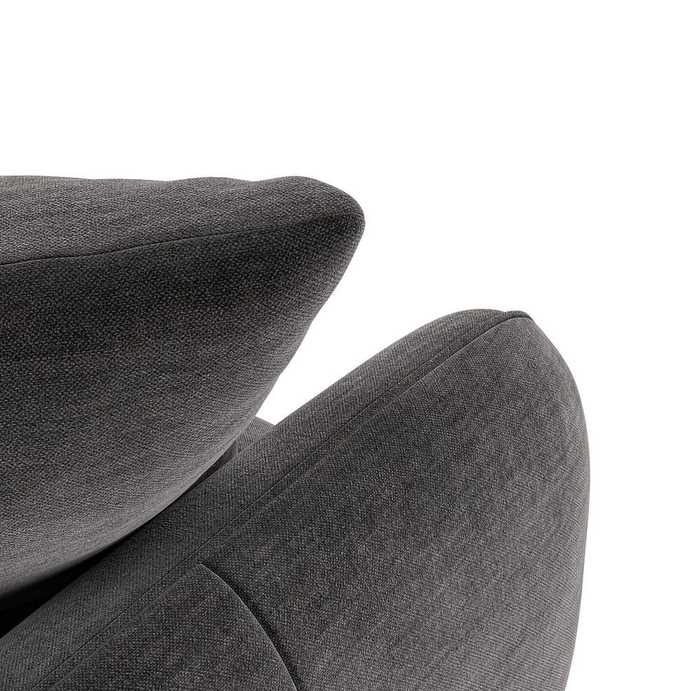 Zara 3 Seater Sofa in Canna Dark Grey Fabric 10