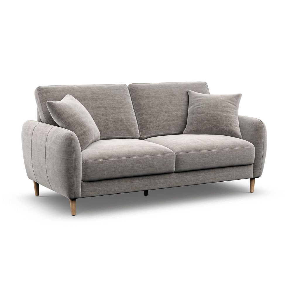 Zara 3 Seater Sofa in Canna Grey Fabric 1