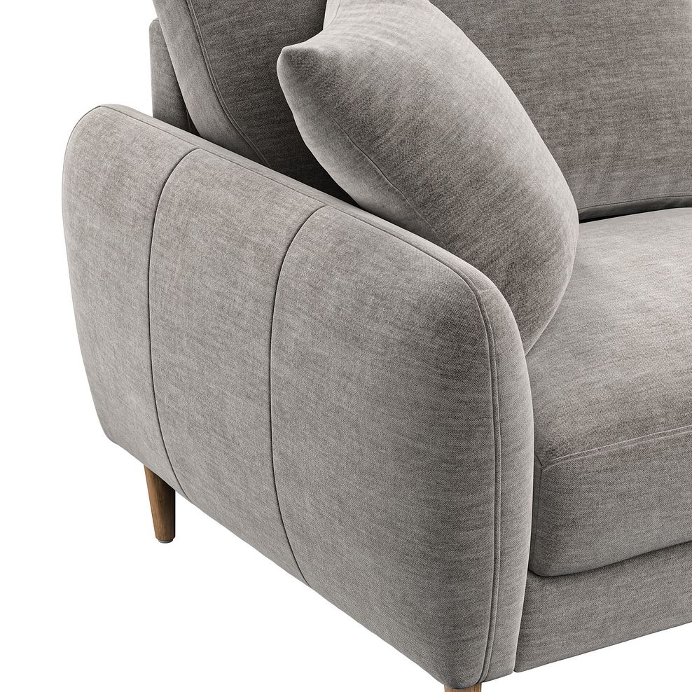 Zara 3 Seater Sofa in Canna Grey Fabric 6