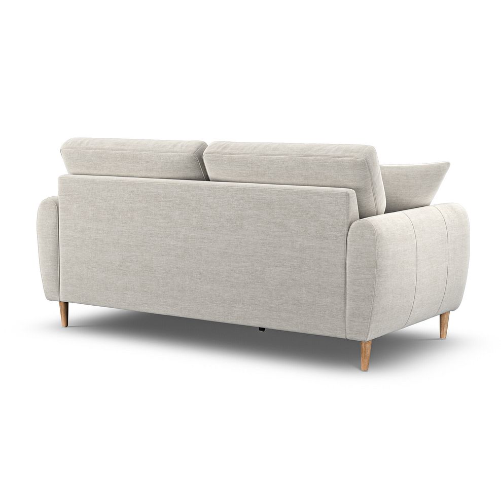 Zara 3 Seater Sofa in Canna Light Grey Fabric 3