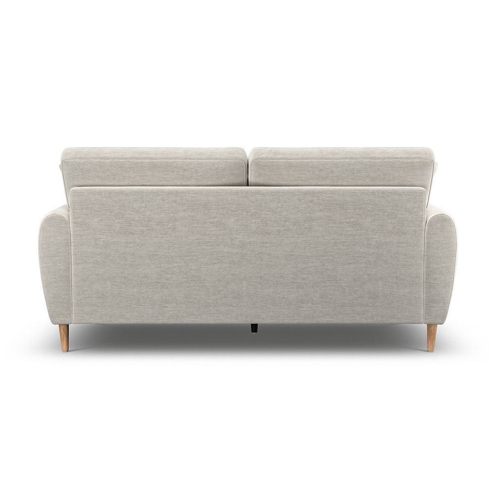 Zara 3 Seater Sofa in Canna Light Grey Fabric 4