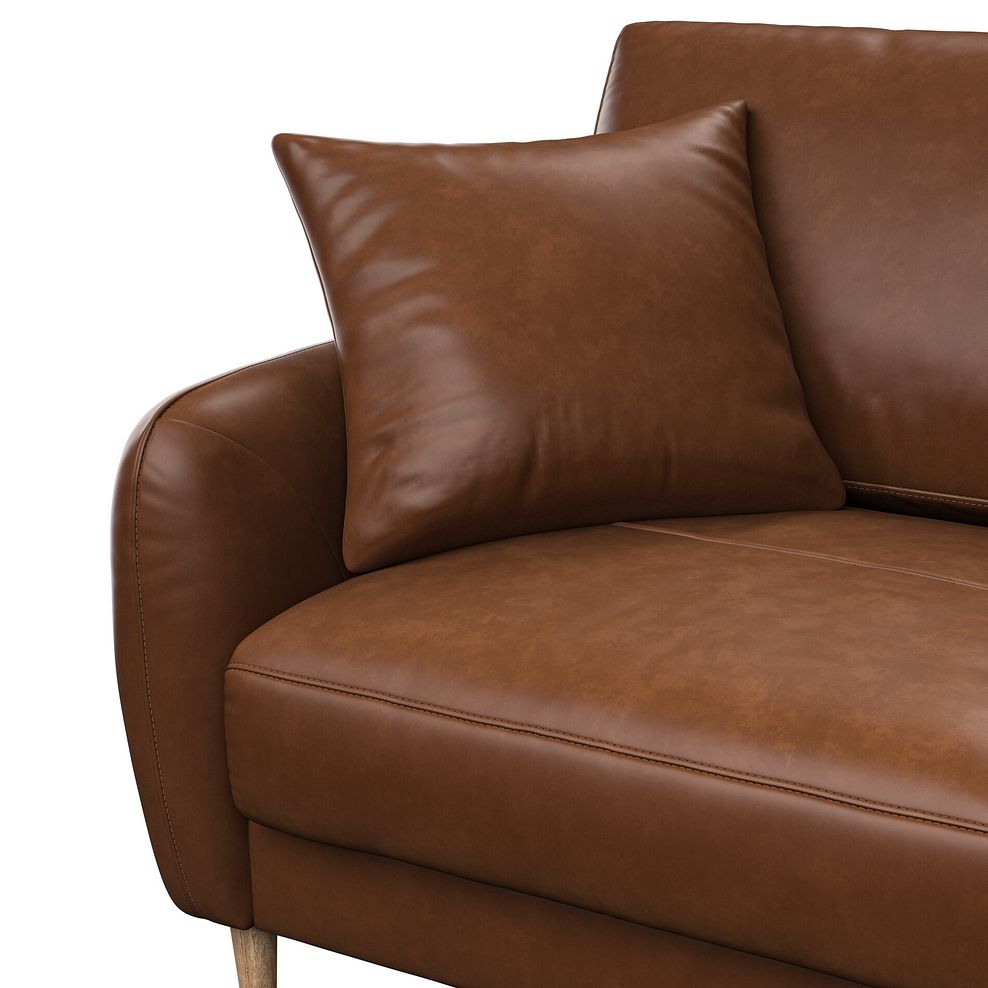 Zara 3 Seater Sofa in Chestnut Brown Leather 7