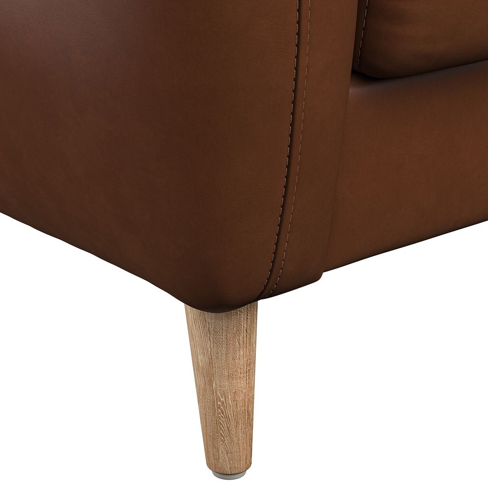 Zara 3 Seater Sofa in Chestnut Brown Leather 8