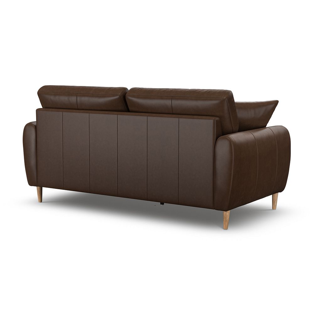 Zara 3 Seater Sofa in Dark Brown Leather 3