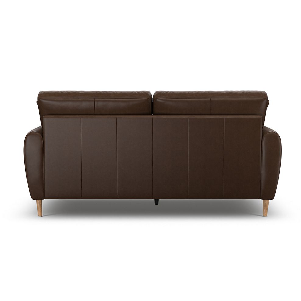 Zara 3 Seater Sofa in Dark Brown Leather 4