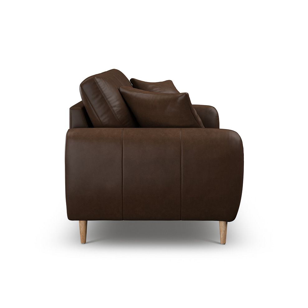 Zara 3 Seater Sofa in Dark Brown Leather 5