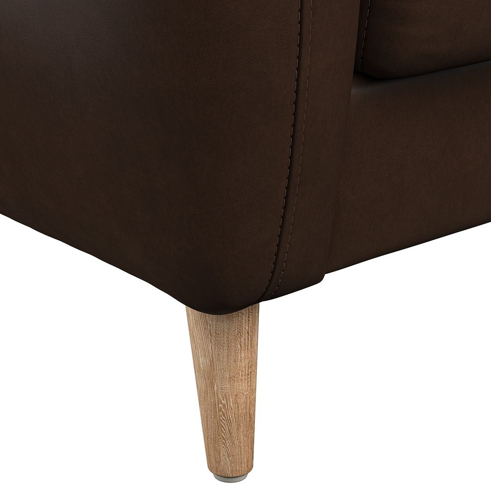 Zara 3 Seater Sofa in Dark Brown Leather 8