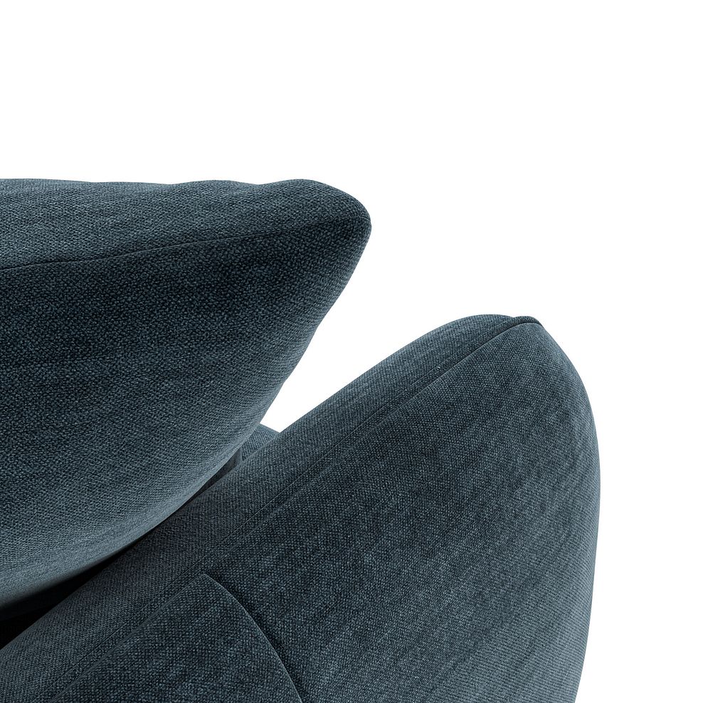 Zara 3 Seater Sofa in Steel Blue Fabric 10