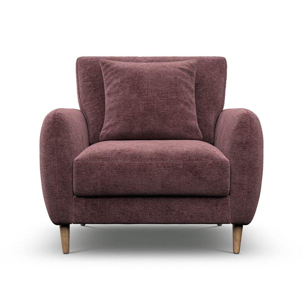 Zara Armchair in Arlan Rosewood Fabric 2