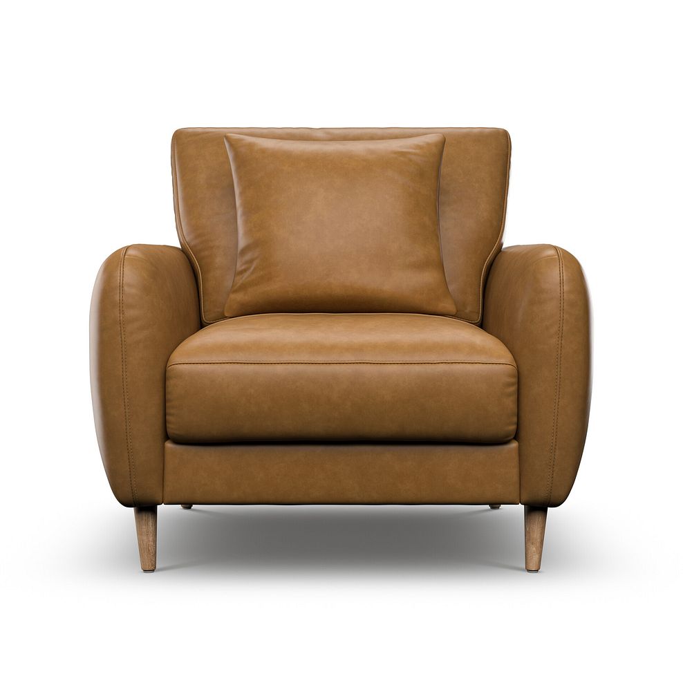 Zara Armchair in Brown Leather 2