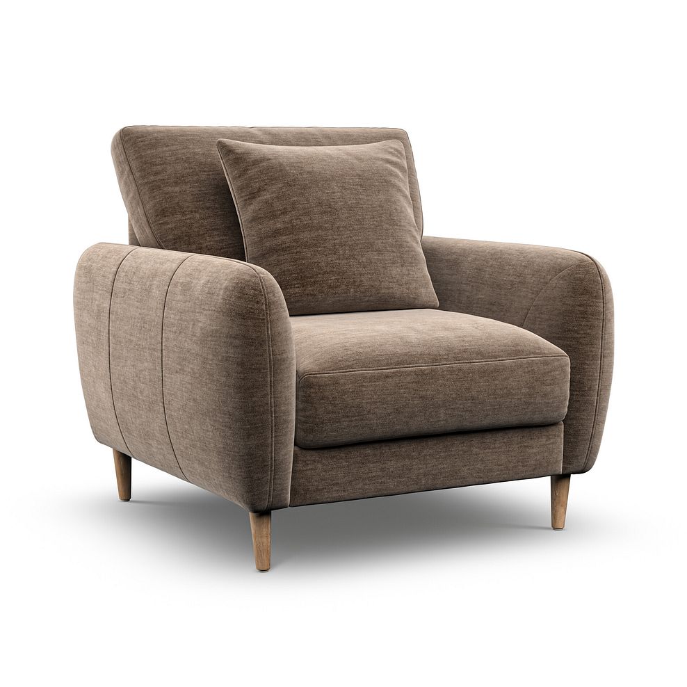 Zara Armchair in Canna Cocoa Fabric 1