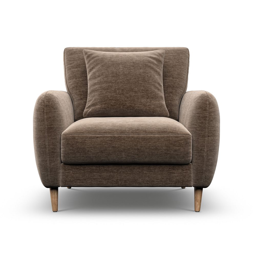 Zara Armchair in Canna Cocoa Fabric 2