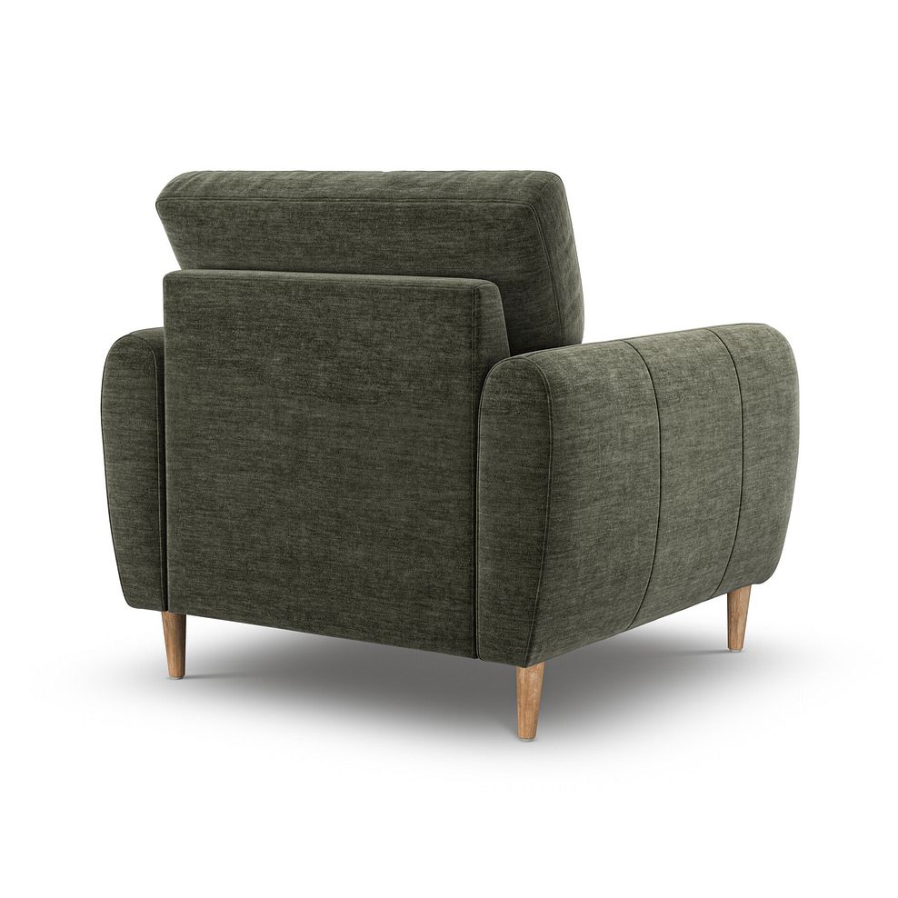 Zara Armchair in Canna Dark Green Fabric 3