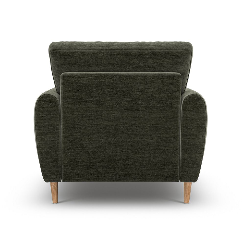 Zara Armchair in Canna Dark Green Fabric 4