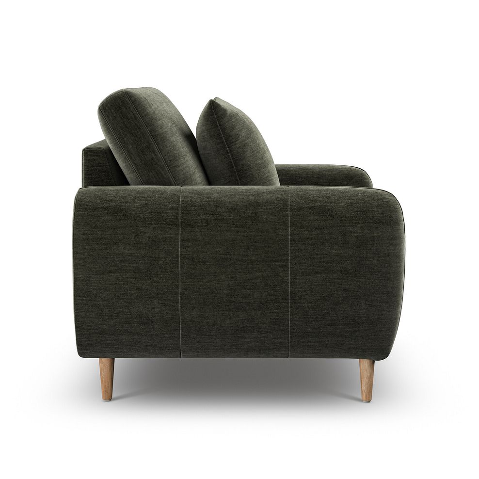 Zara Armchair in Canna Dark Green Fabric 5