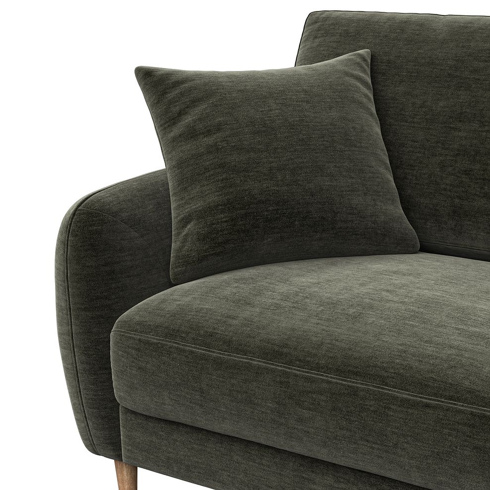 Zara Armchair in Canna Dark Green Fabric 7