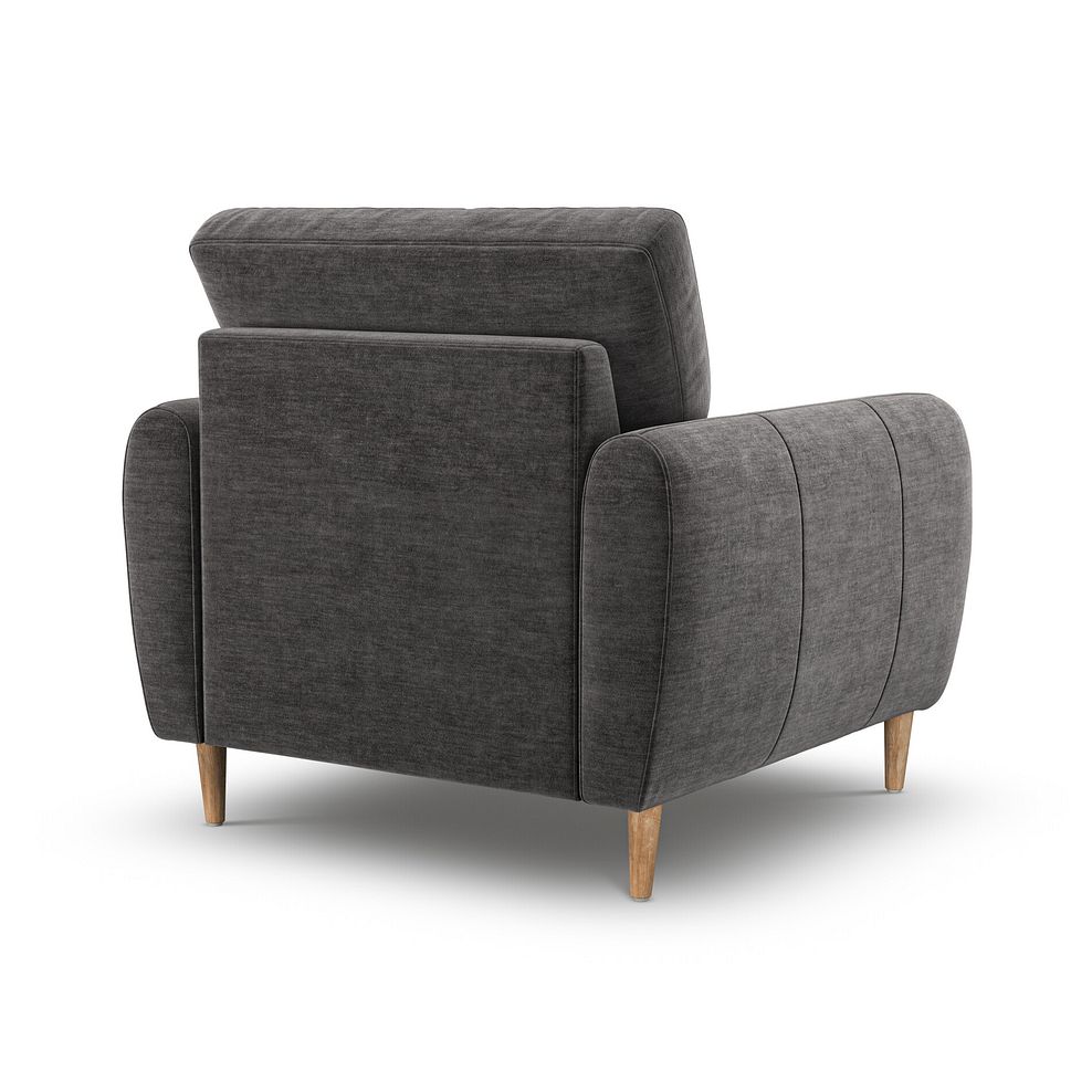 Zara Armchair in Canna Dark Grey Fabric 3