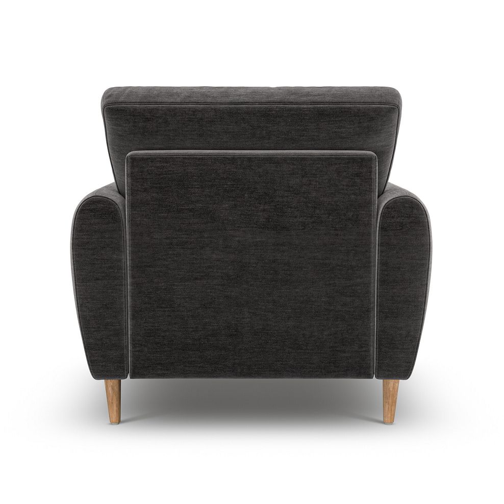 Zara Armchair in Canna Dark Grey Fabric 4