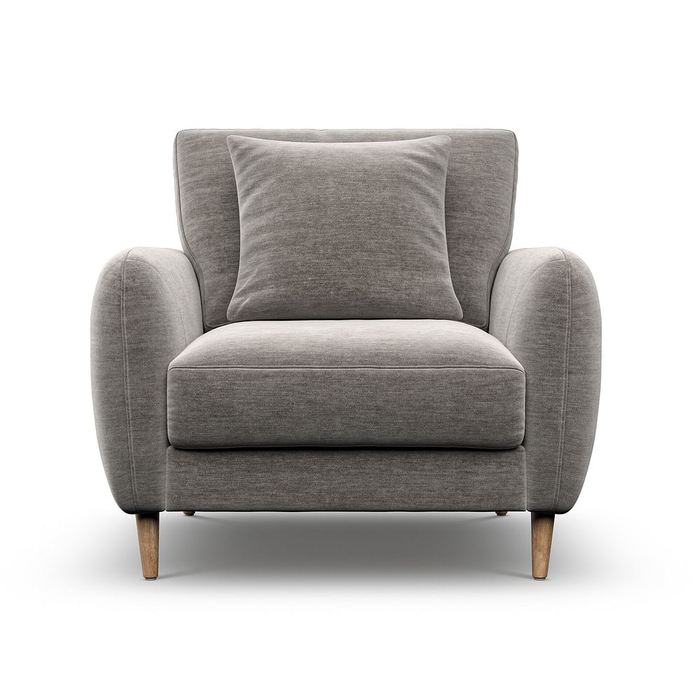 Zara Armchair in Canna Grey Fabric 2