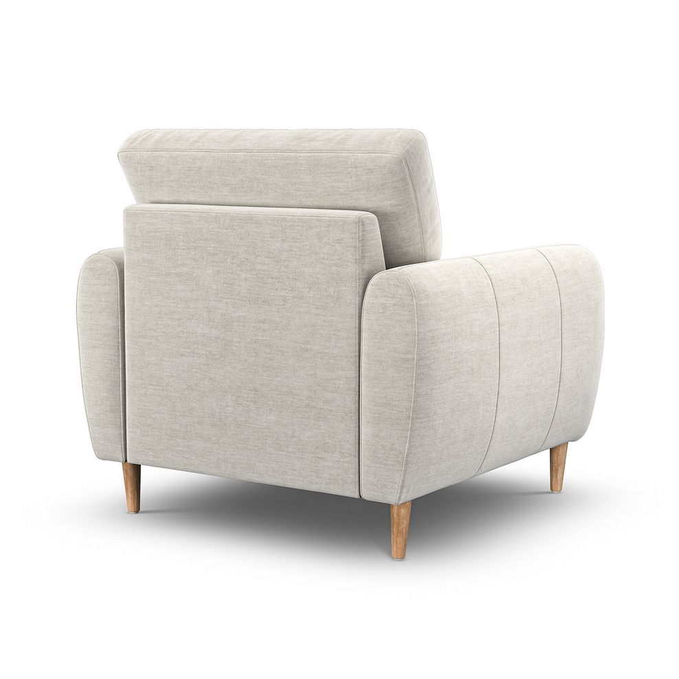 Zara Armchair in Canna Light Grey Fabric 3