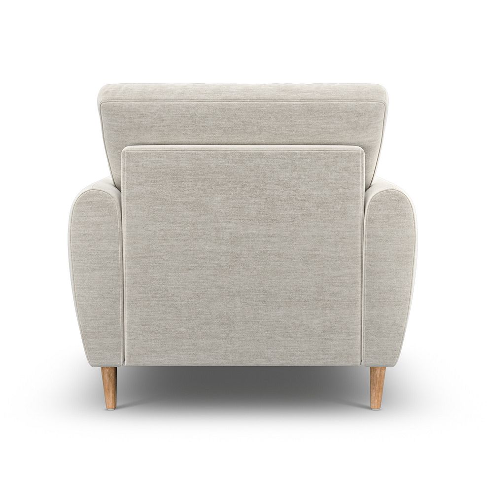Zara Armchair in Canna Light Grey Fabric 4