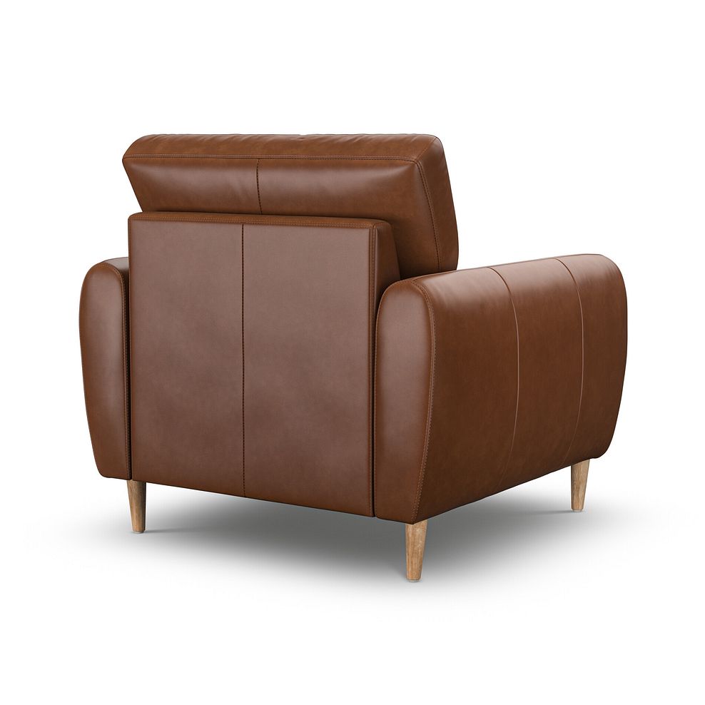 Zara Armchair in Chestnut Brown Leather 3
