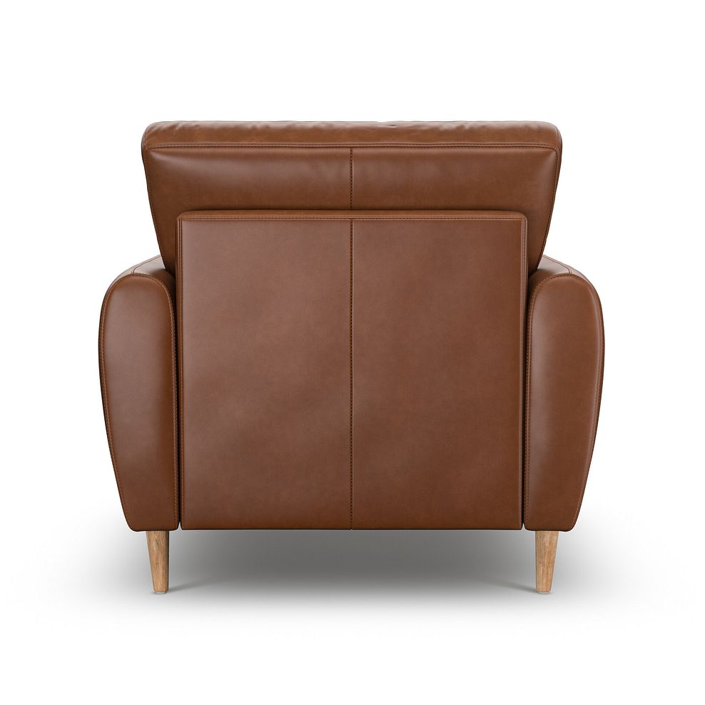 Zara Armchair in Chestnut Brown Leather 4