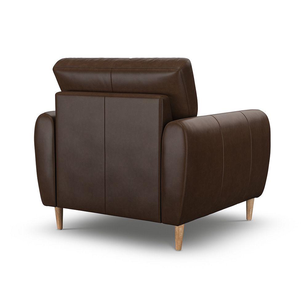 Zara Armchair in Dark Brown Leather 3