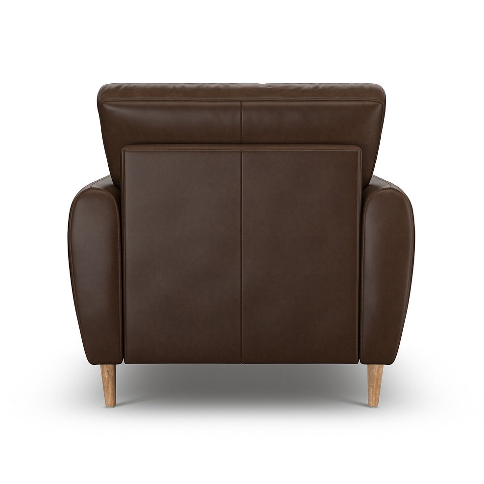 Zara Armchair in Dark Brown Leather 4