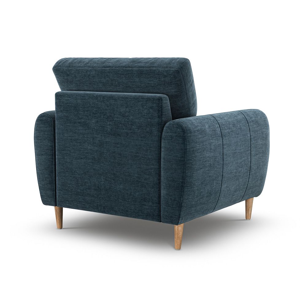 Zara Armchair in Steel Blue Fabric 3