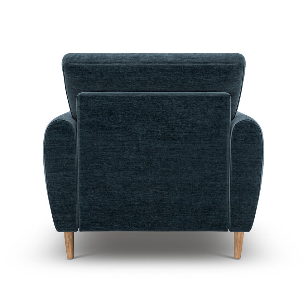 Zara Armchair in Steel Blue Fabric 4