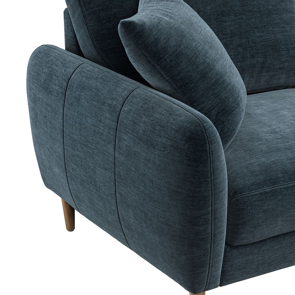 Zara Armchair in Steel Blue Fabric 6