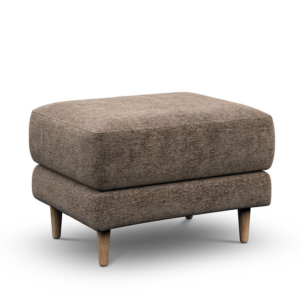 Zara Footstool in Arlan Smokestone Fabric 1