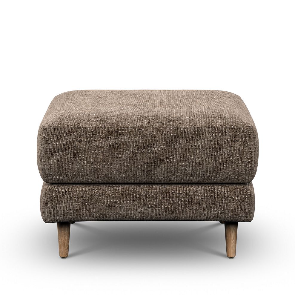 Zara Footstool in Arlan Smokestone Fabric 2