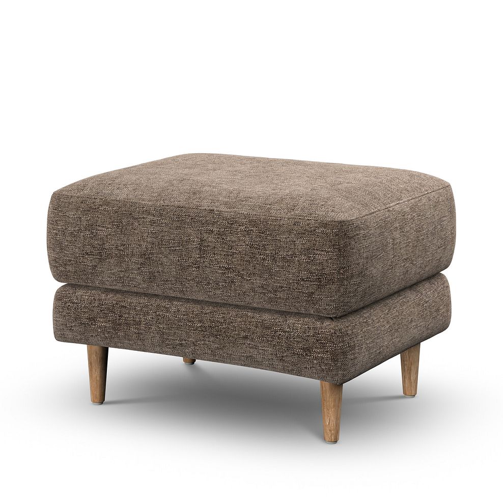 Zara Footstool in Arlan Smokestone Fabric 3