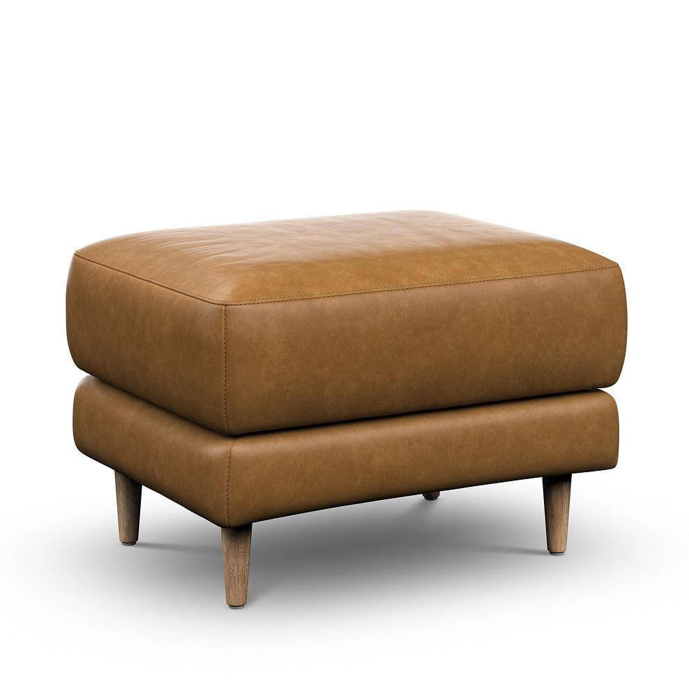Zara Footstool in Brown Leather 1