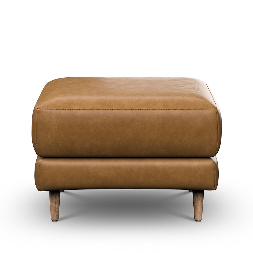 Zara Footstool in Brown Leather 2
