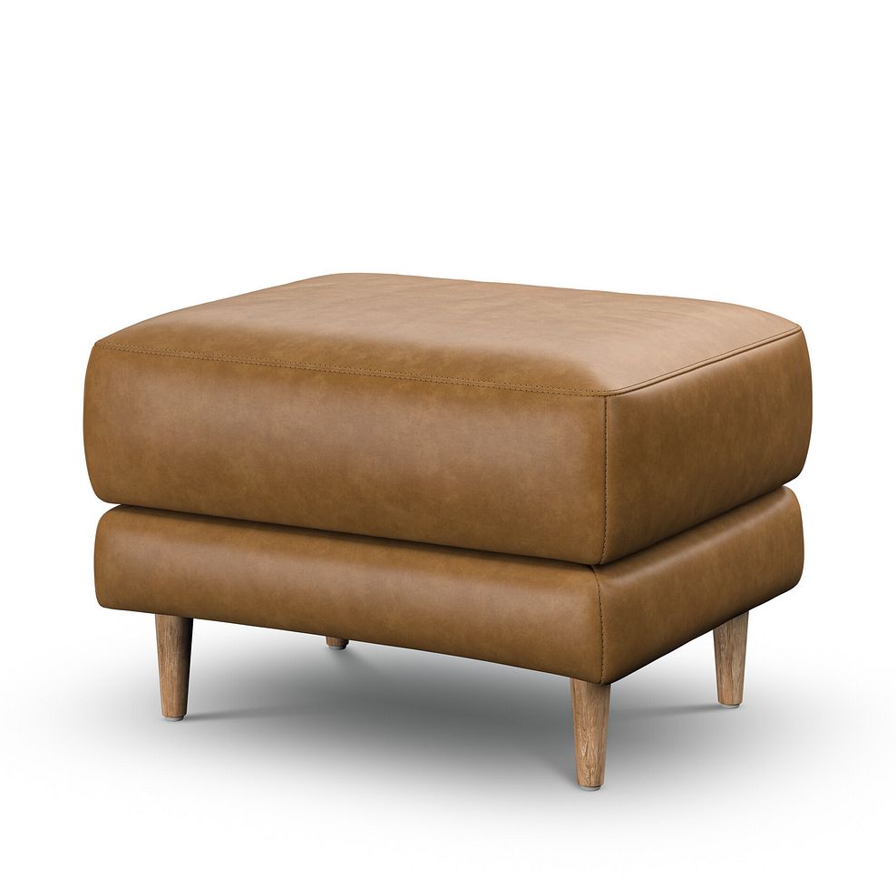 Zara Footstool in Brown Leather 3