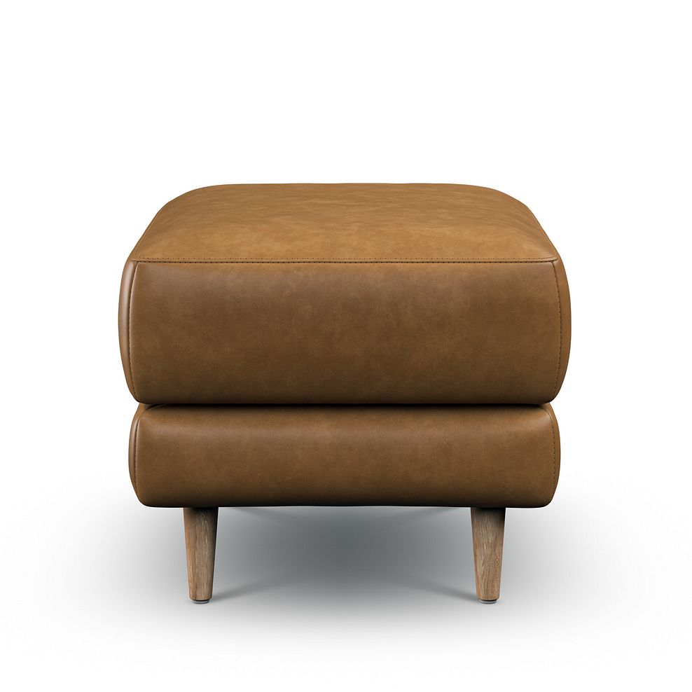 Zara Footstool in Brown Leather 4