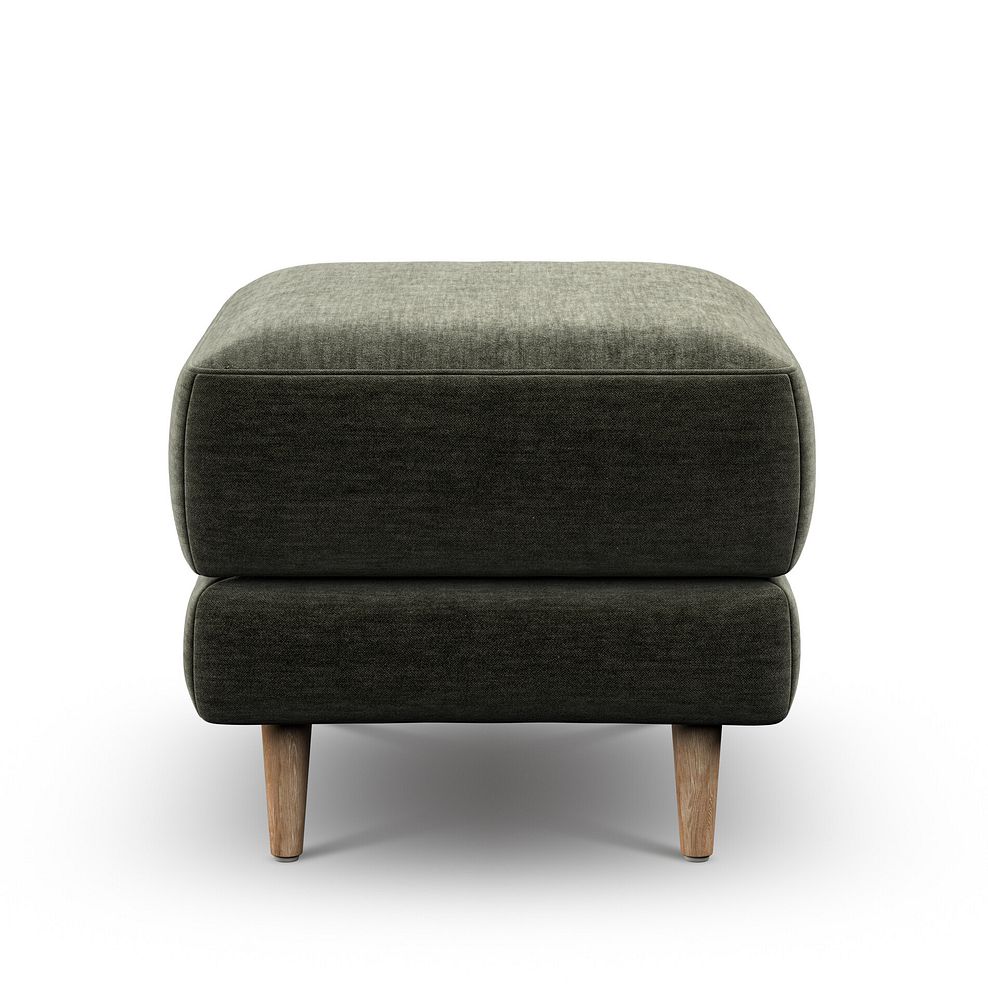 Zara Footstool in Canna Dark Green Fabric 4