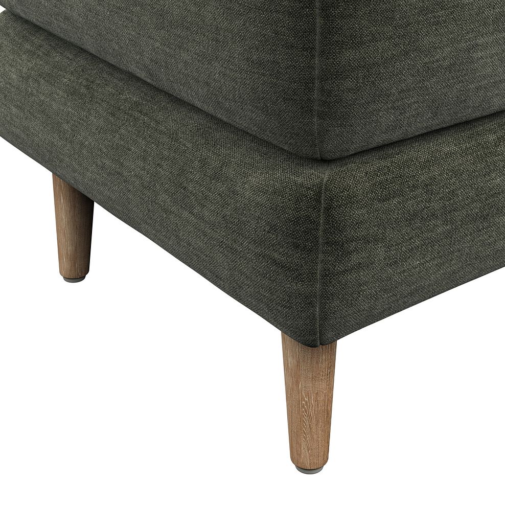 Zara Footstool in Canna Dark Green Fabric 5