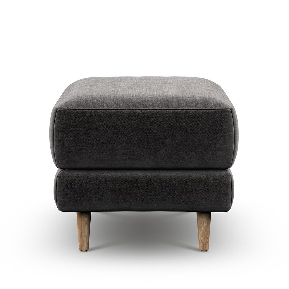 Zara Footstool in Canna Dark Grey Fabric 4
