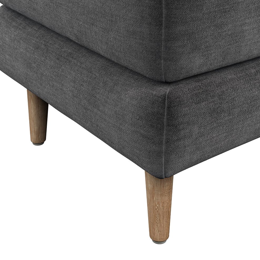 Zara Footstool in Canna Dark Grey Fabric 5