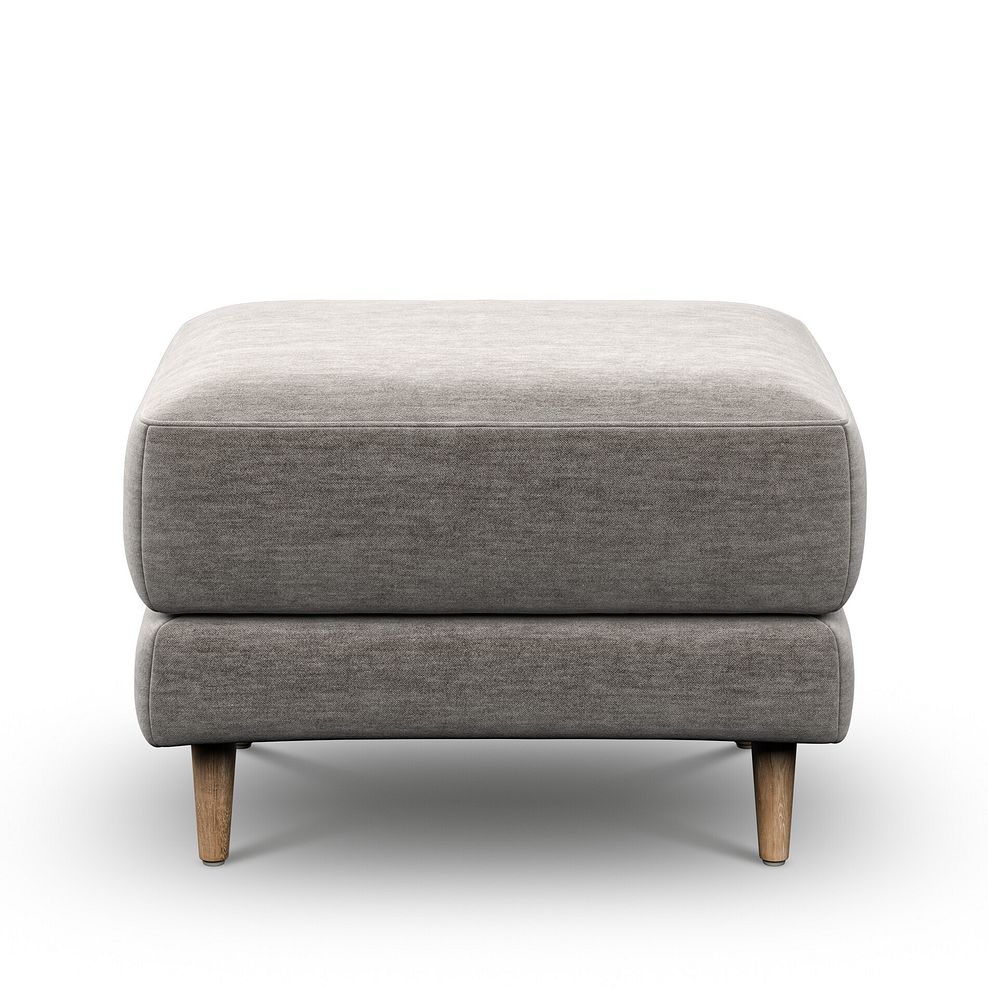 Zara Footstool in Canna Grey Fabric 2