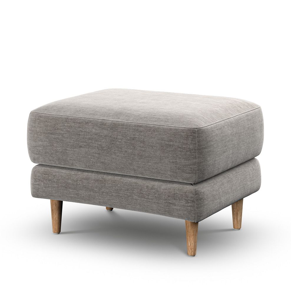 Zara Footstool in Canna Grey Fabric 3