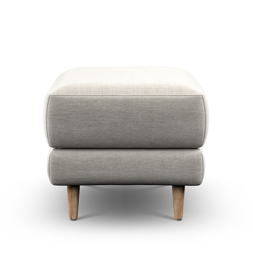 Zara Footstool in Canna Light Grey Fabric 4