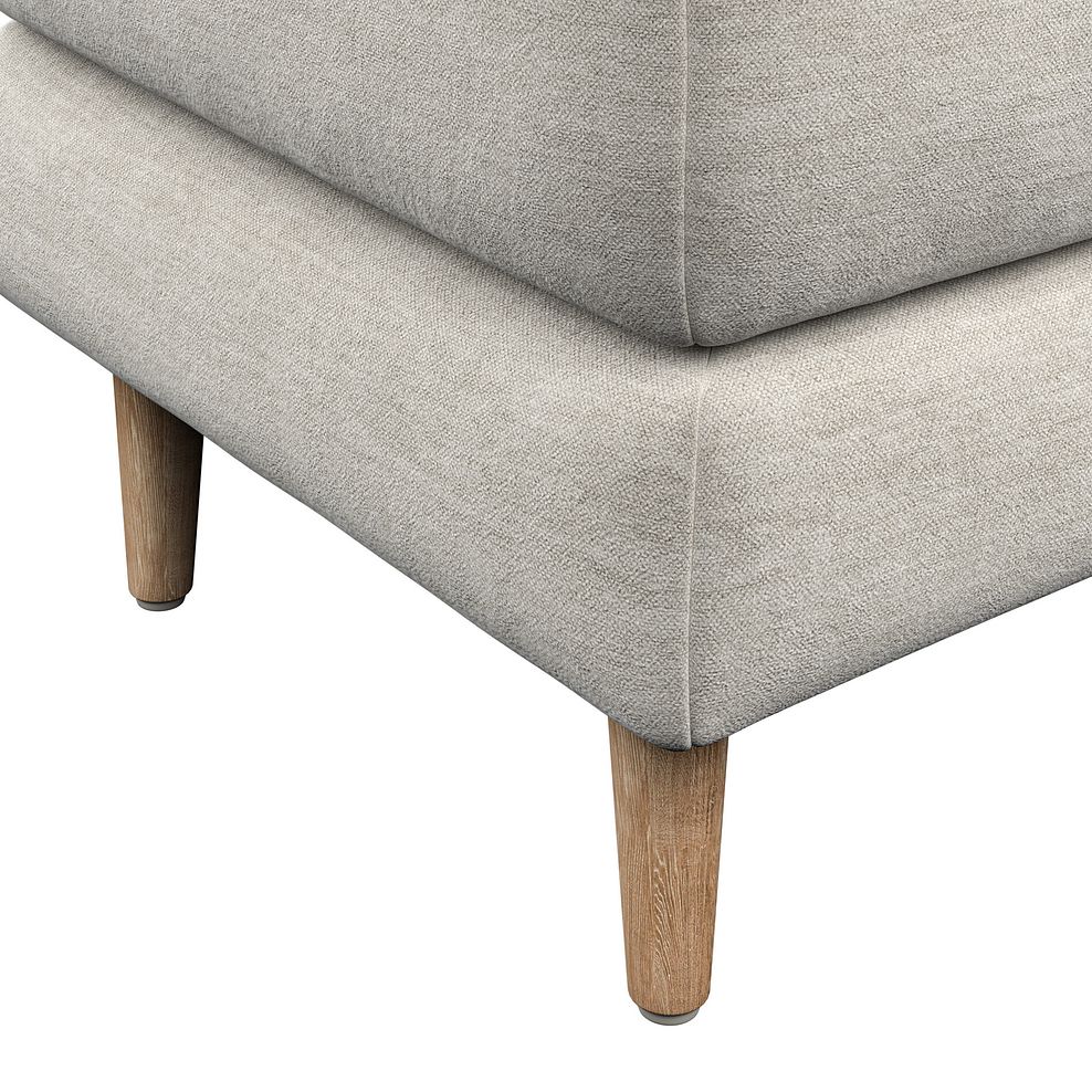 Zara Footstool in Canna Light Grey Fabric 5